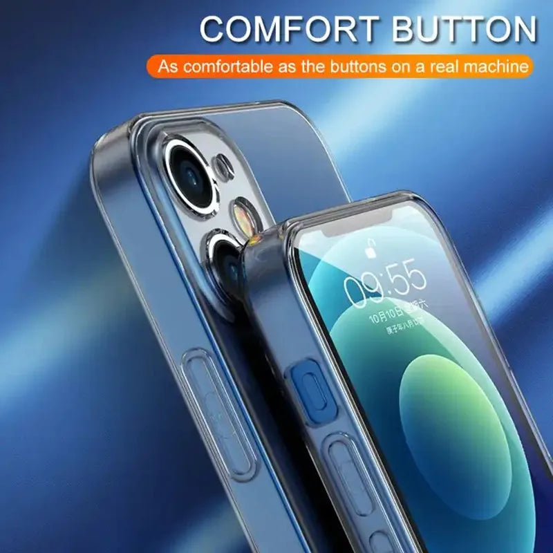 Clear Soft Silicone Phone Case – Transparent Cover for iPhone