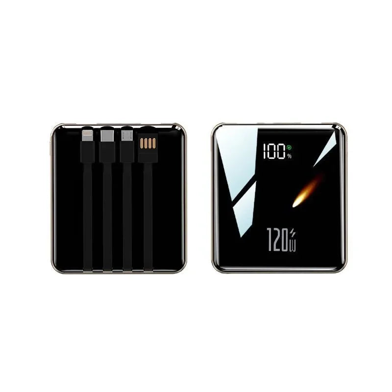 Ultra-Slim 20 000 mAh Power Bank with Integrated Cables – 3-Device Fast Charge