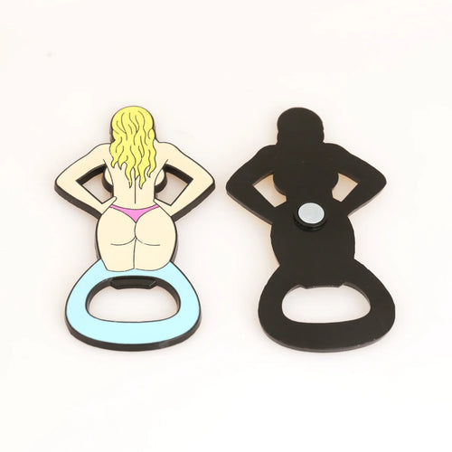 Beach Bikini 2-in-1 Magnetic Beer Bottle Opener — Multifunction Fridge Sticker