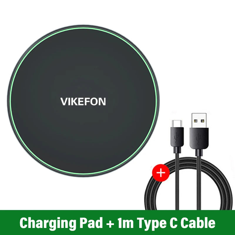30W Fast Wireless Charging Pad – For iPhone, Samsung, Xiaomi & More