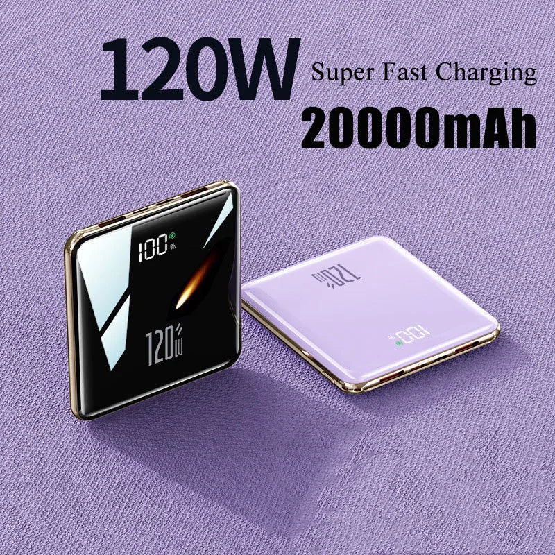 Ultra-Slim 20 000 mAh Power Bank with Integrated Cables – 3-Device Fast Charge