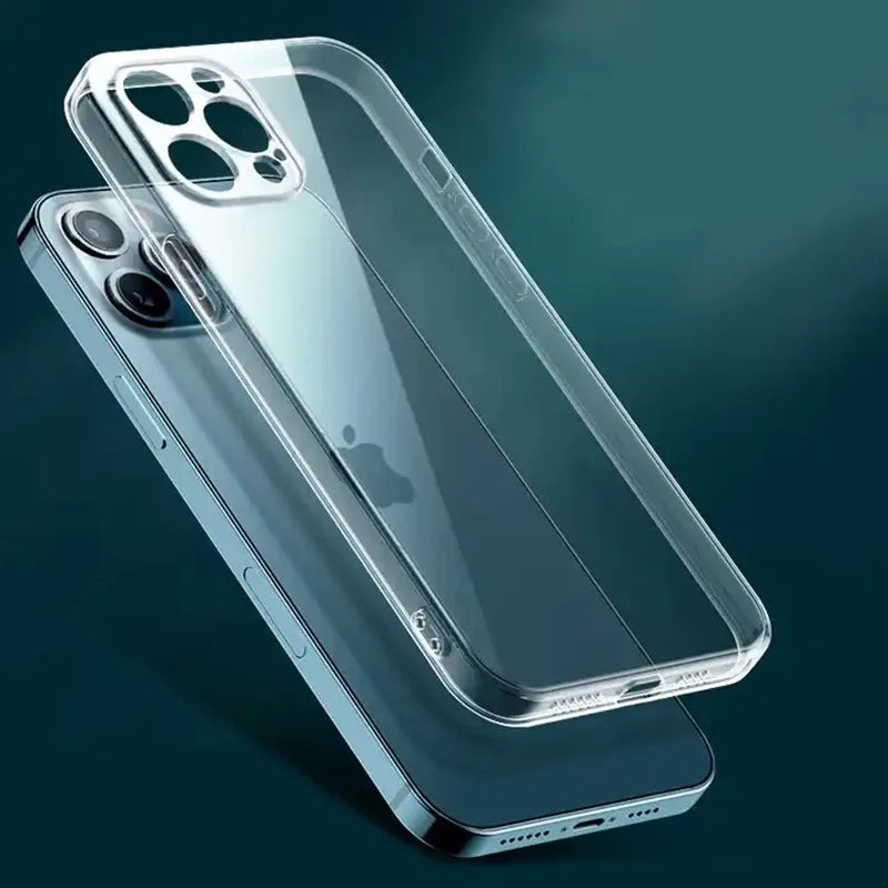 Clear Soft Silicone Phone Case – Transparent Cover for iPhone