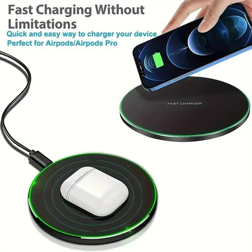 30W Fast Wireless Charging Pad – For iPhone, Samsung, Xiaomi & More
