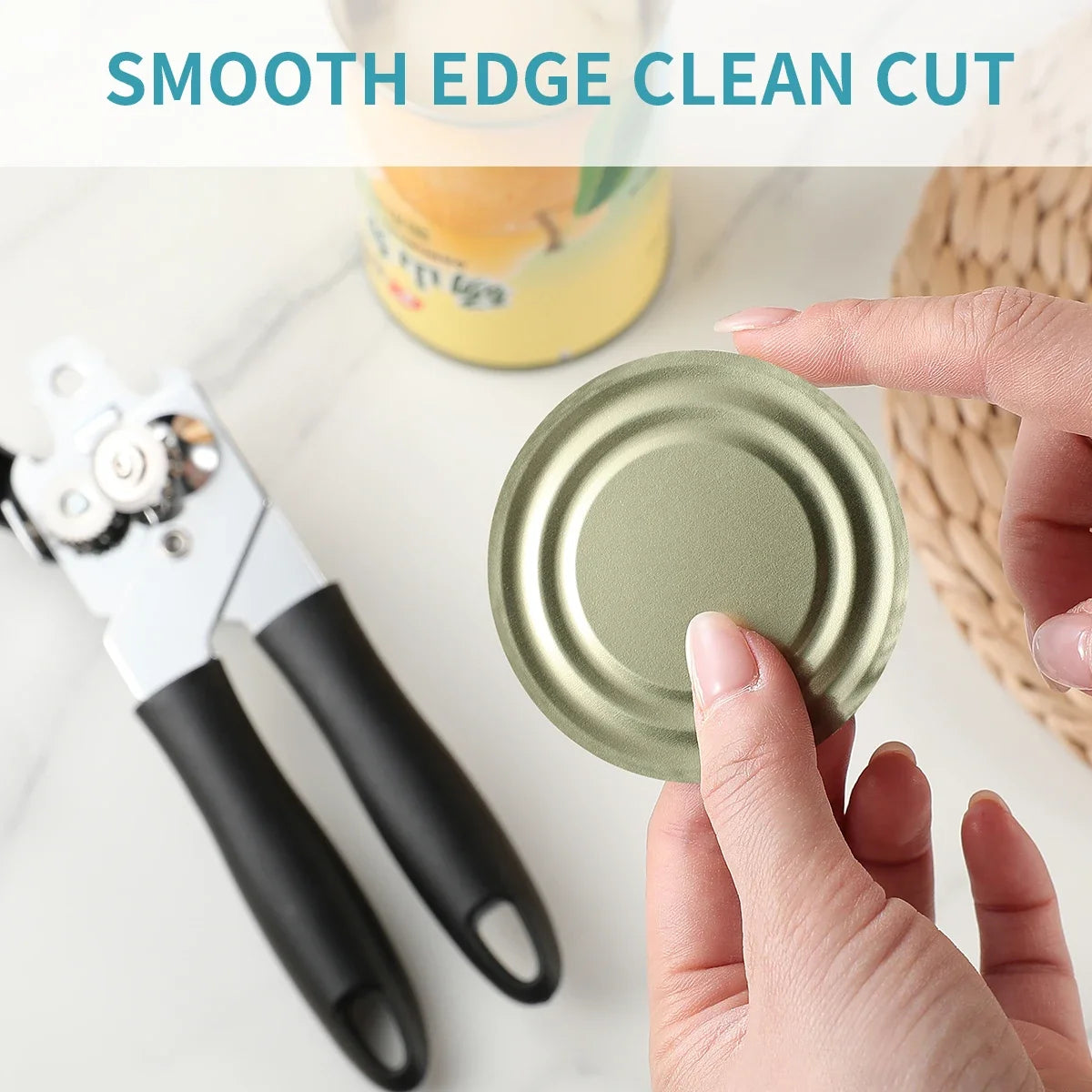 Professional Ergonomic Manual Can Opener with Bottle Opener